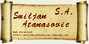 Smiljan Atanasović vizit kartica